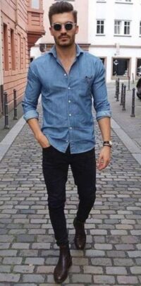 40 (Men’s Weapon) Denim Shirts Outfits For Men – Macho Vibes