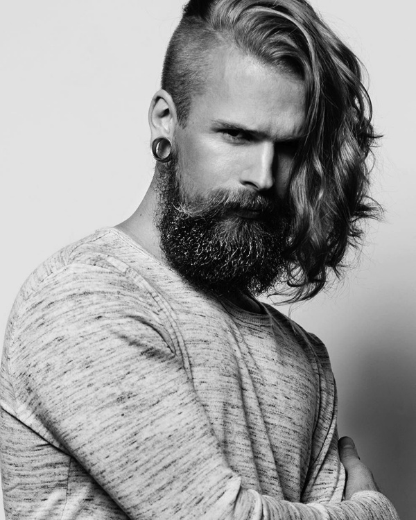 Viral Undercut Hairstyle With Beard For Men