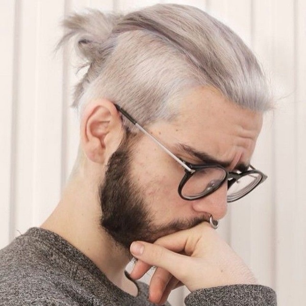 Viral Undercut Hairstyle With Beard For Men