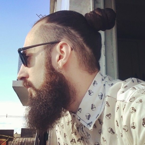 Viral Undercut Hairstyle With Beard For Men