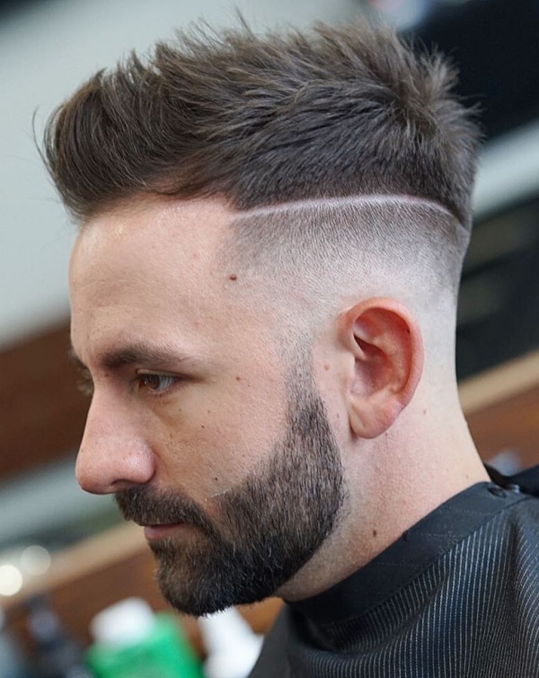 Viral Undercut Hairstyle With Beard For Men