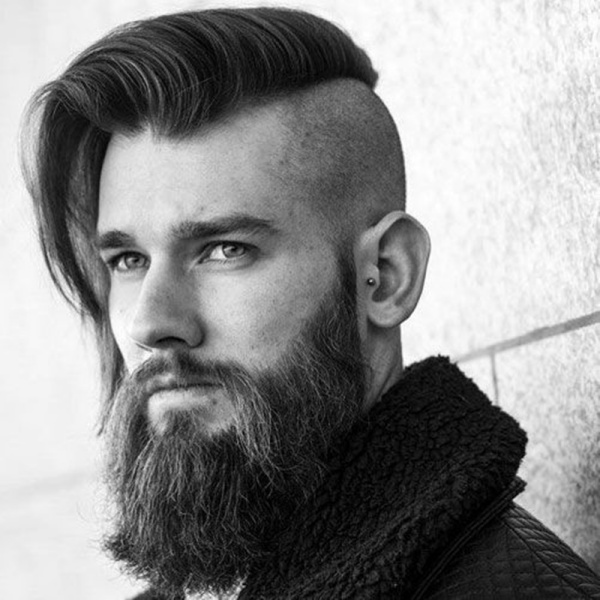 Viral Undercut Hairstyle With Beard For Men