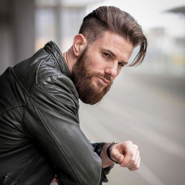 Viral Undercut Hairstyle With Beard For Men