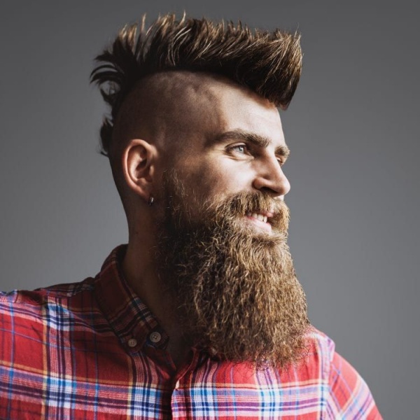 Viral Undercut Hairstyle With Beard For Men