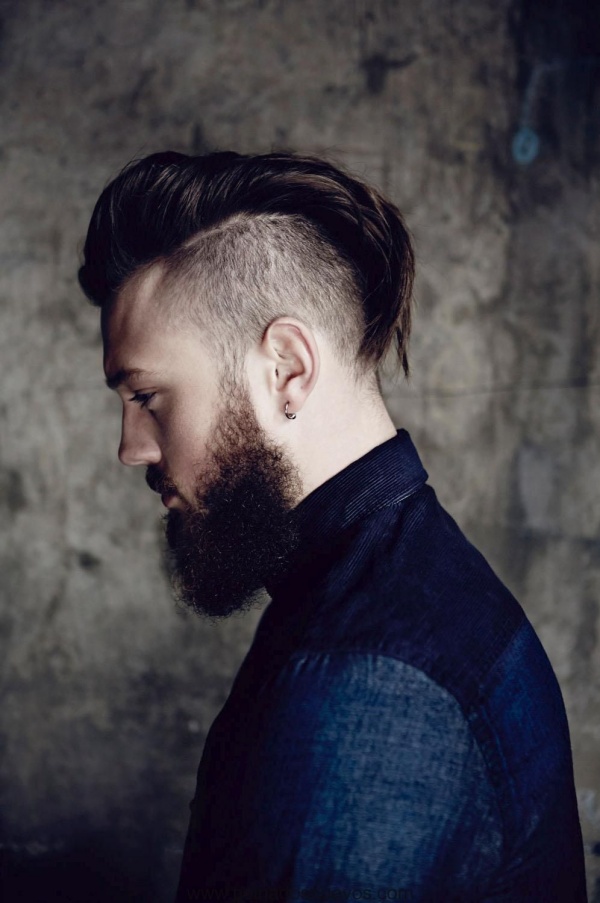 Viral Undercut Hairstyle With Beard For Men
