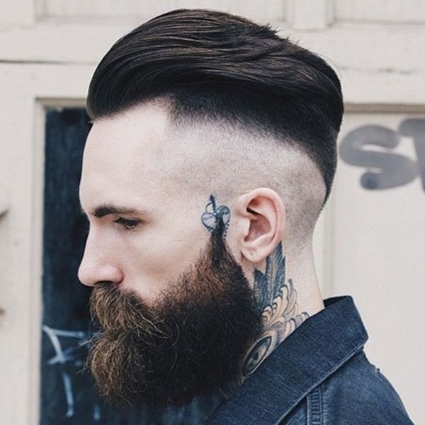 Viral Undercut Hairstyle With Beard For Men