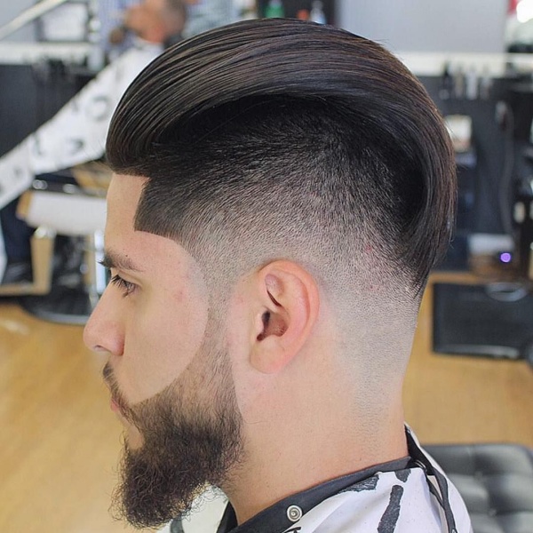 Viral Undercut Hairstyle With Beard For Men