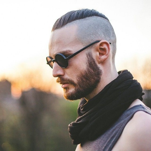 Viral Undercut Hairstyle With Beard For Men