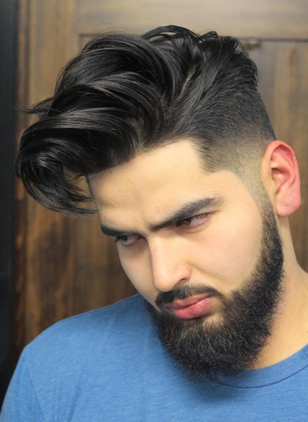 Viral Undercut Hairstyle With Beard For Men