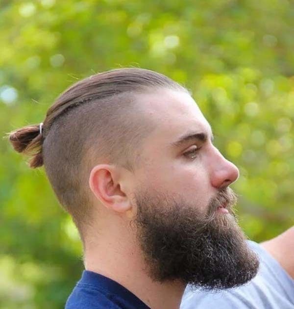 Viral Undercut Hairstyle With Beard For Men