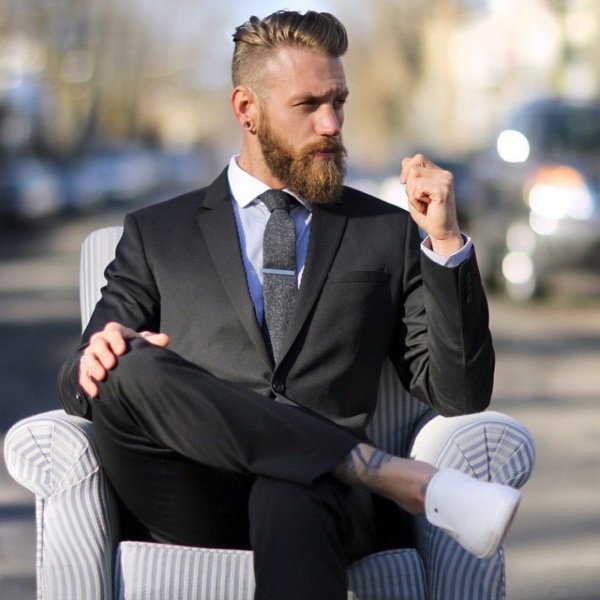 Viral Undercut Hairstyle With Beard For Men