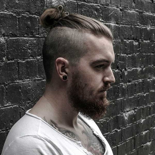 Viral Undercut Hairstyle With Beard For Men