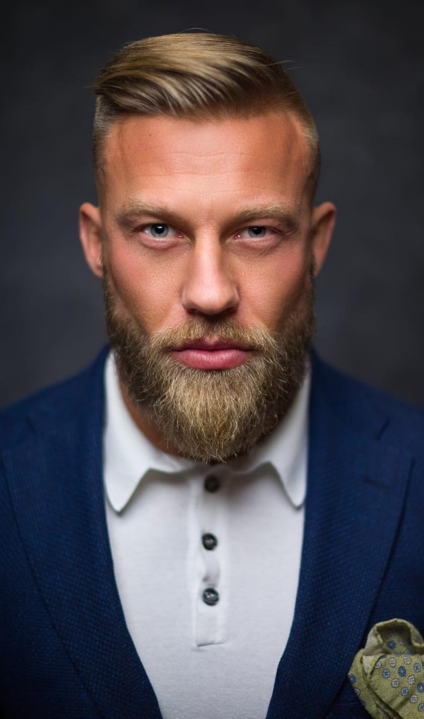 Viral Undercut Hairstyle With Beard For Men