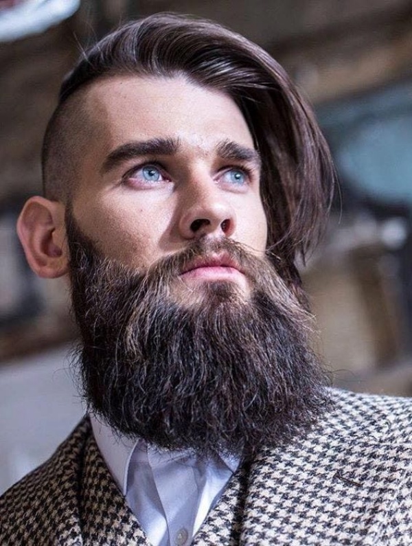 Viral Undercut Hairstyle With Beard For Men