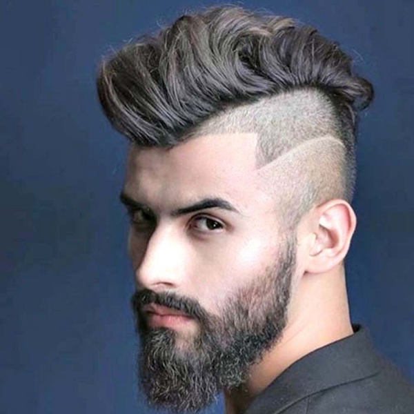 Viral Undercut Hairstyle With Beard For Men