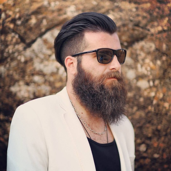 Viral Undercut Hairstyle With Beard For Men