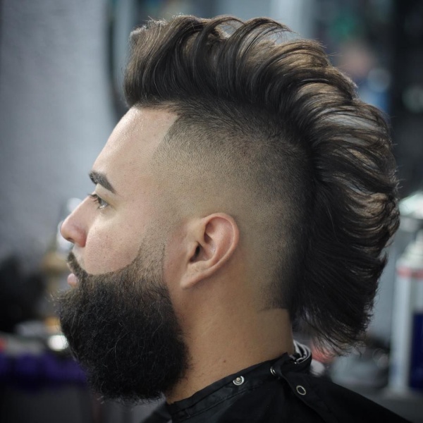 Viral Undercut Hairstyle With Beard For Men