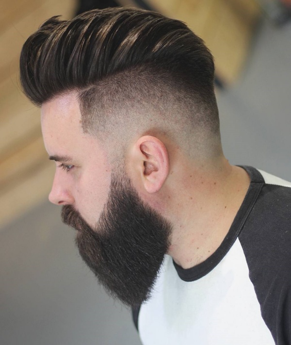 Viral Undercut Hairstyle With Beard For Men