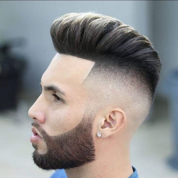 Viral Undercut Hairstyle With Beard For Men