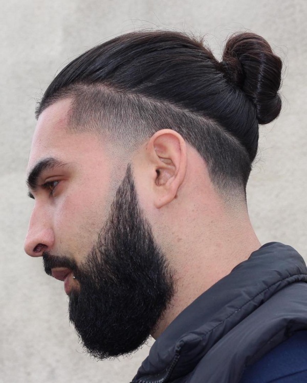 Viral Undercut Hairstyle With Beard For Men